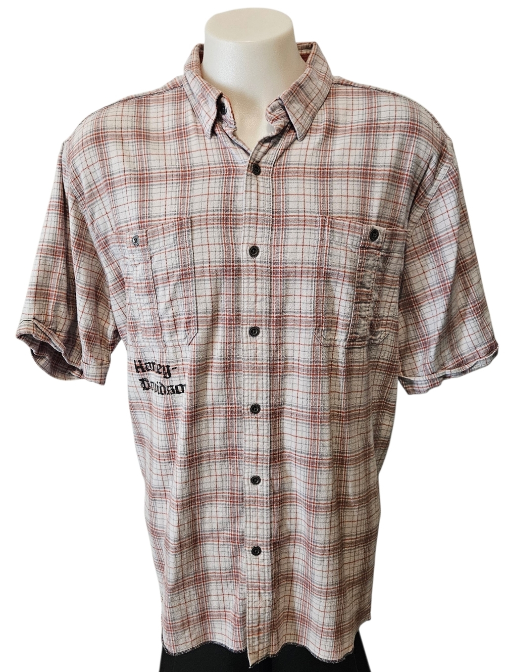 HARLEY‎ DAVIDSON Men's Flannel Plaid Bottom Down Shirts  Size 2XL